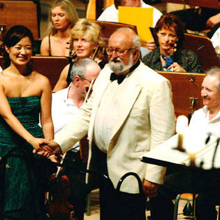 Chee-Yun With Krzysztof Penderecki at the Colmar festival in France